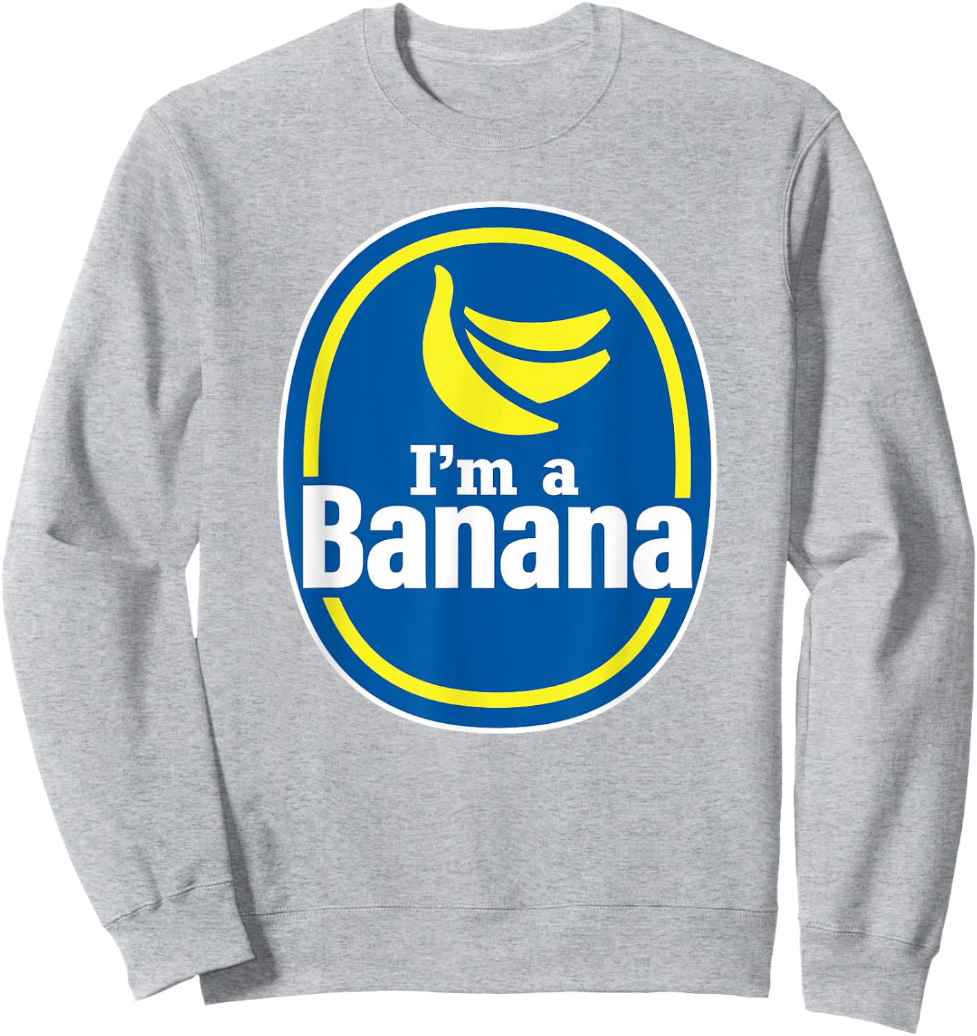 Funny Pretend I'm a Banana Halloween Costume Fruit Sweatshirt - Sweatshirt | Ash