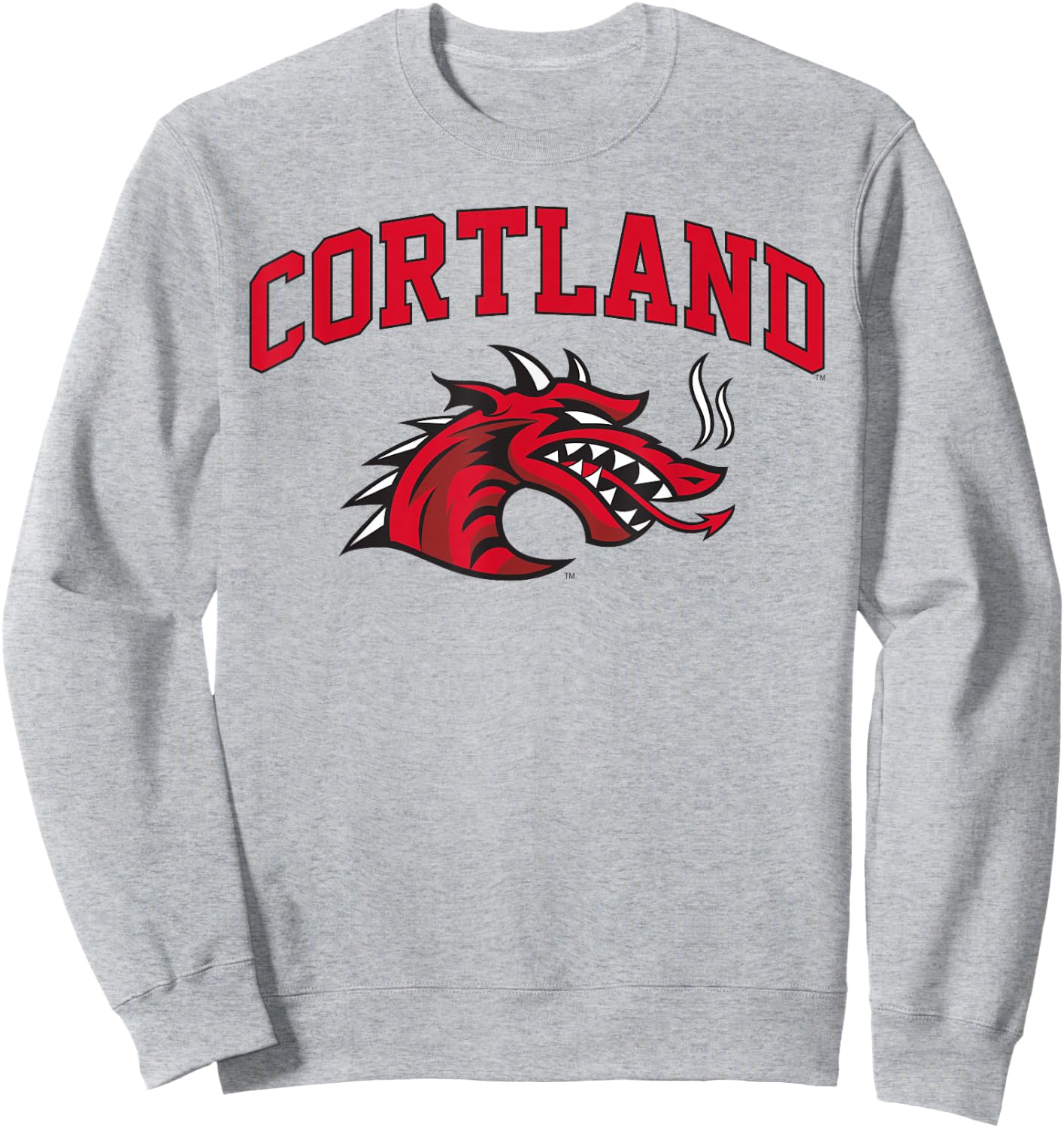 SUNY Cortland Red Dragons Athletics Logo Sweatshirt - Sweatshirt | Ash