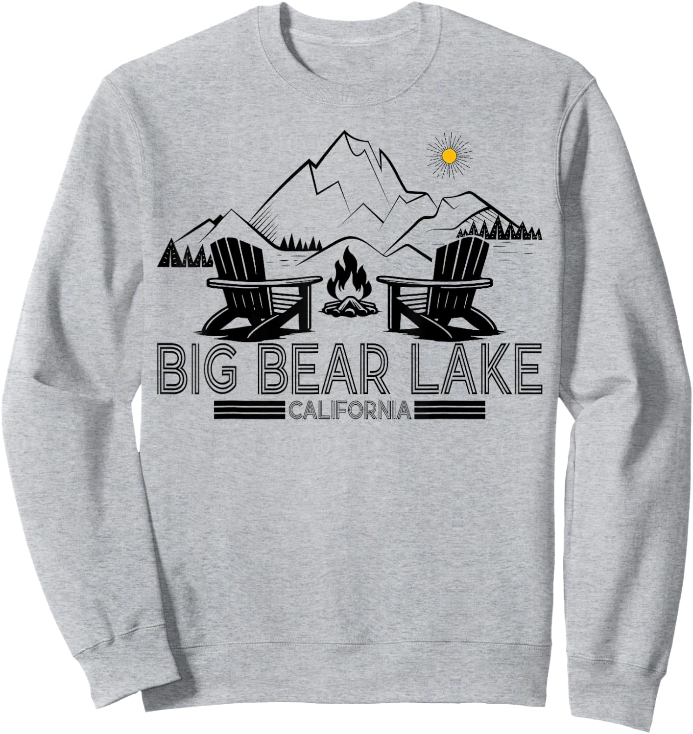 Big Bear Lake California Big Bear Family Mountains Vacation Sweatshirt - Sweatshirt | Ash