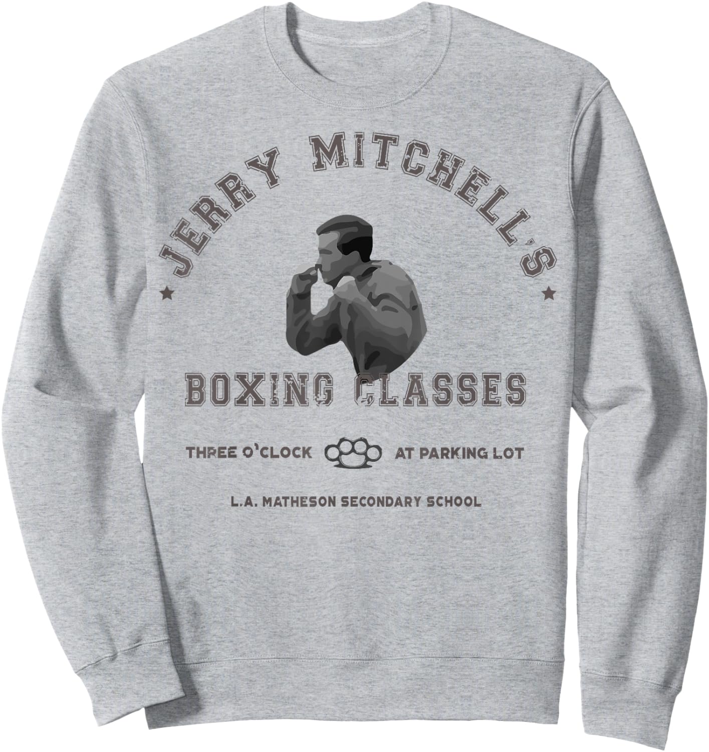 Three O'Clock Boxing Classes T Shirt, Cult Geek Fighter Sweatshirt - Sweatshirt | Ash