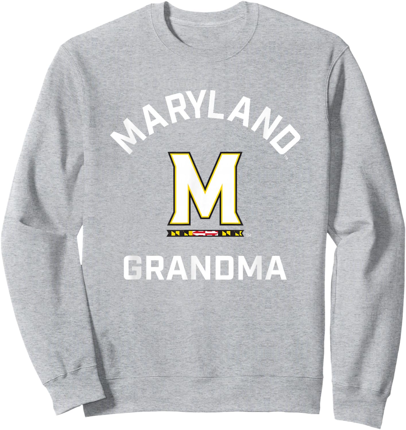 University of Maryland Terrapins Arched Grandma Sweatshirt - Sweatshirt | Ash