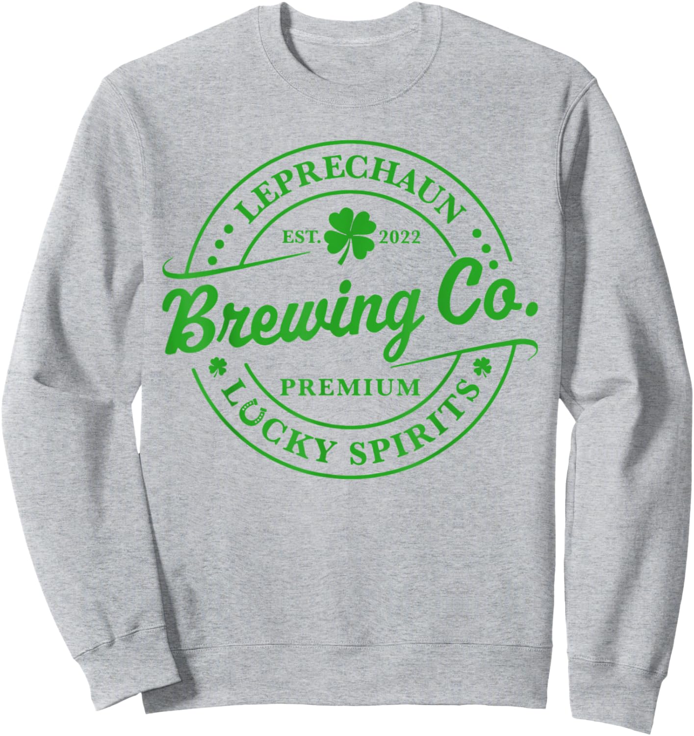 leprechaun brewing company shirt St Patricks Brewing Lucky Sweatshirt - Sweatshirt | Ash