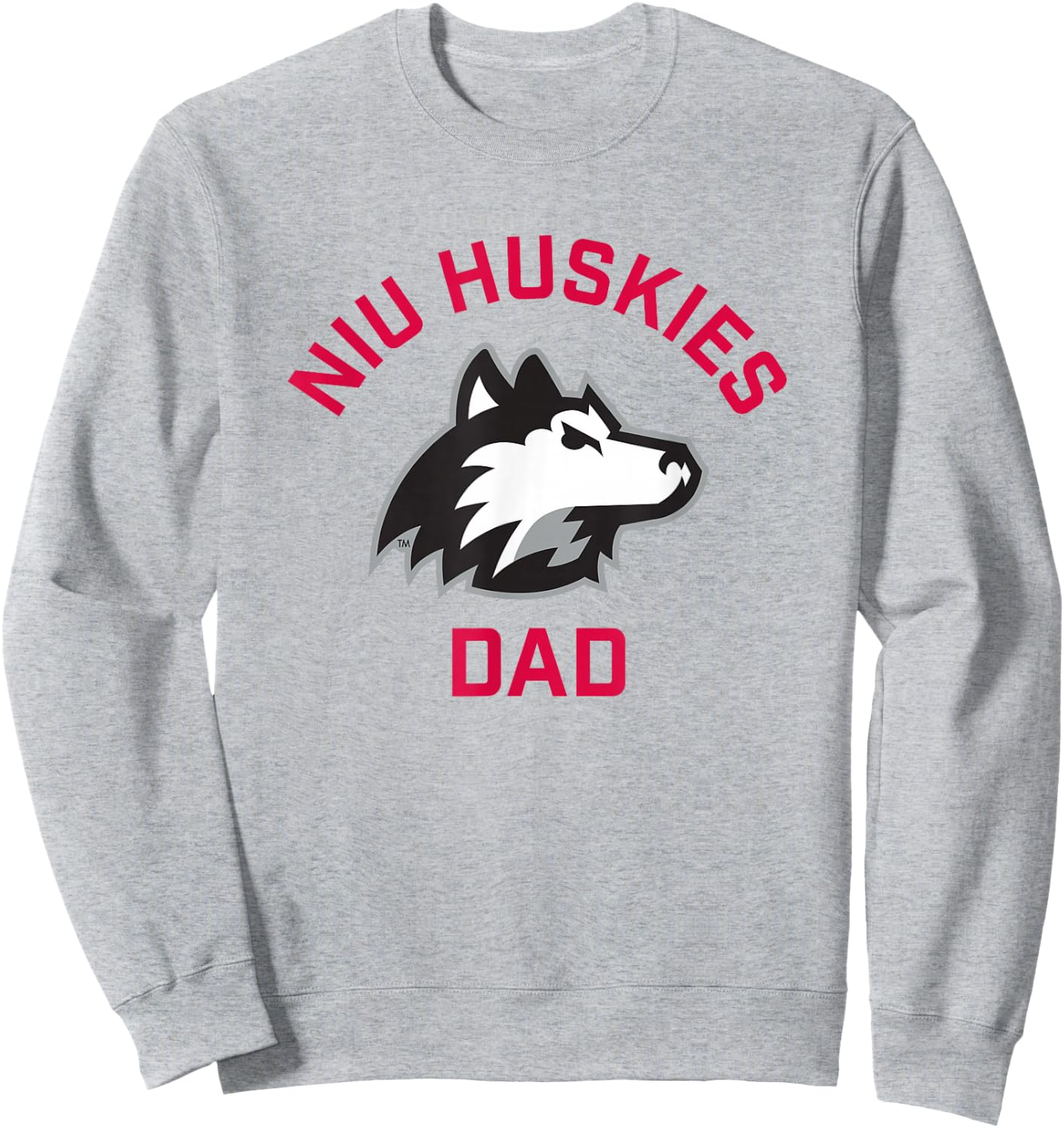 Northern Illinois University NIU Huskies Arched Dad Sweatshirt - Sweatshirt | Ash