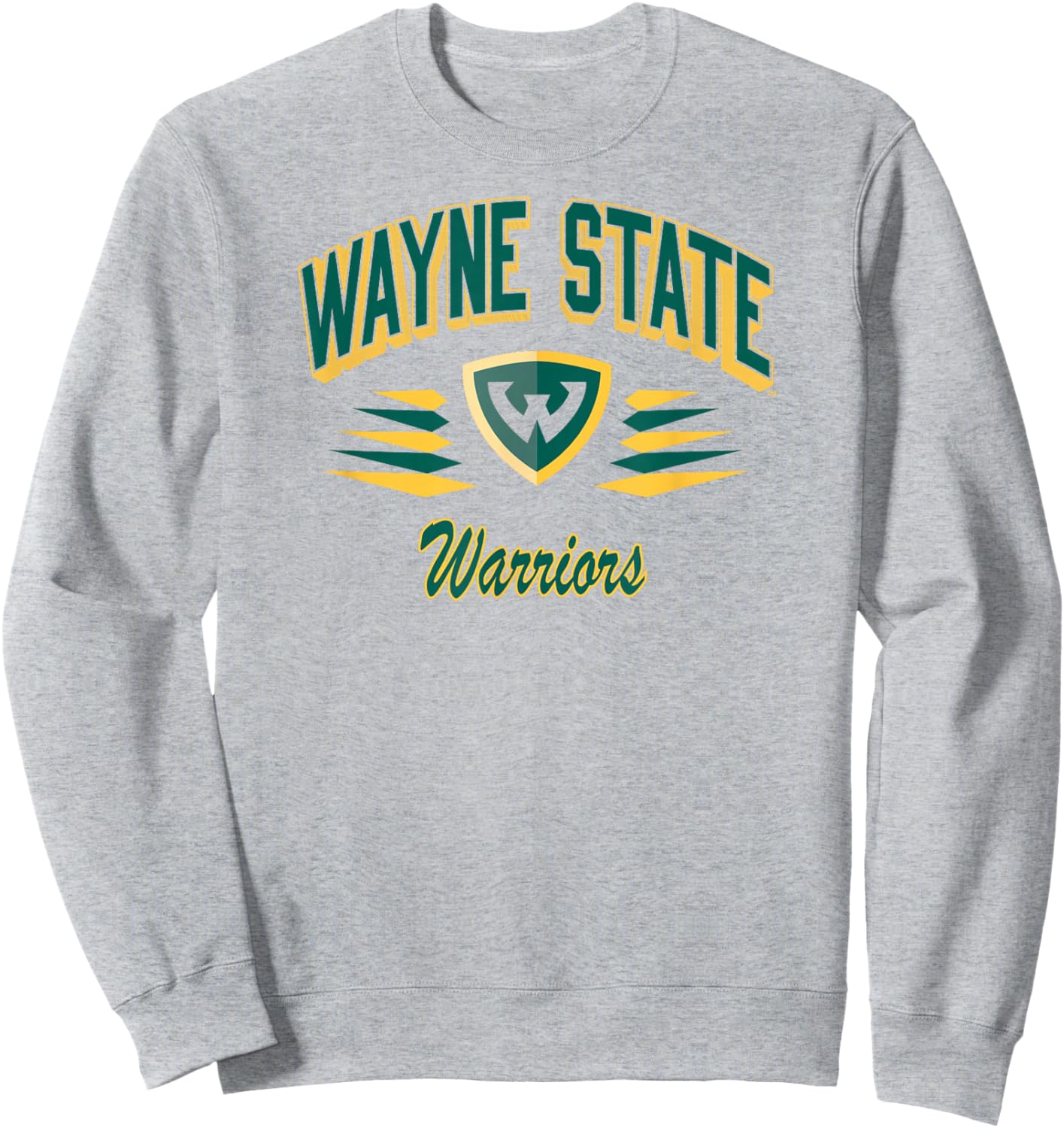 Wayne State Warriors Retro Diamond White Officially Licensed Sweatshirt - Sweatshirt | Ash