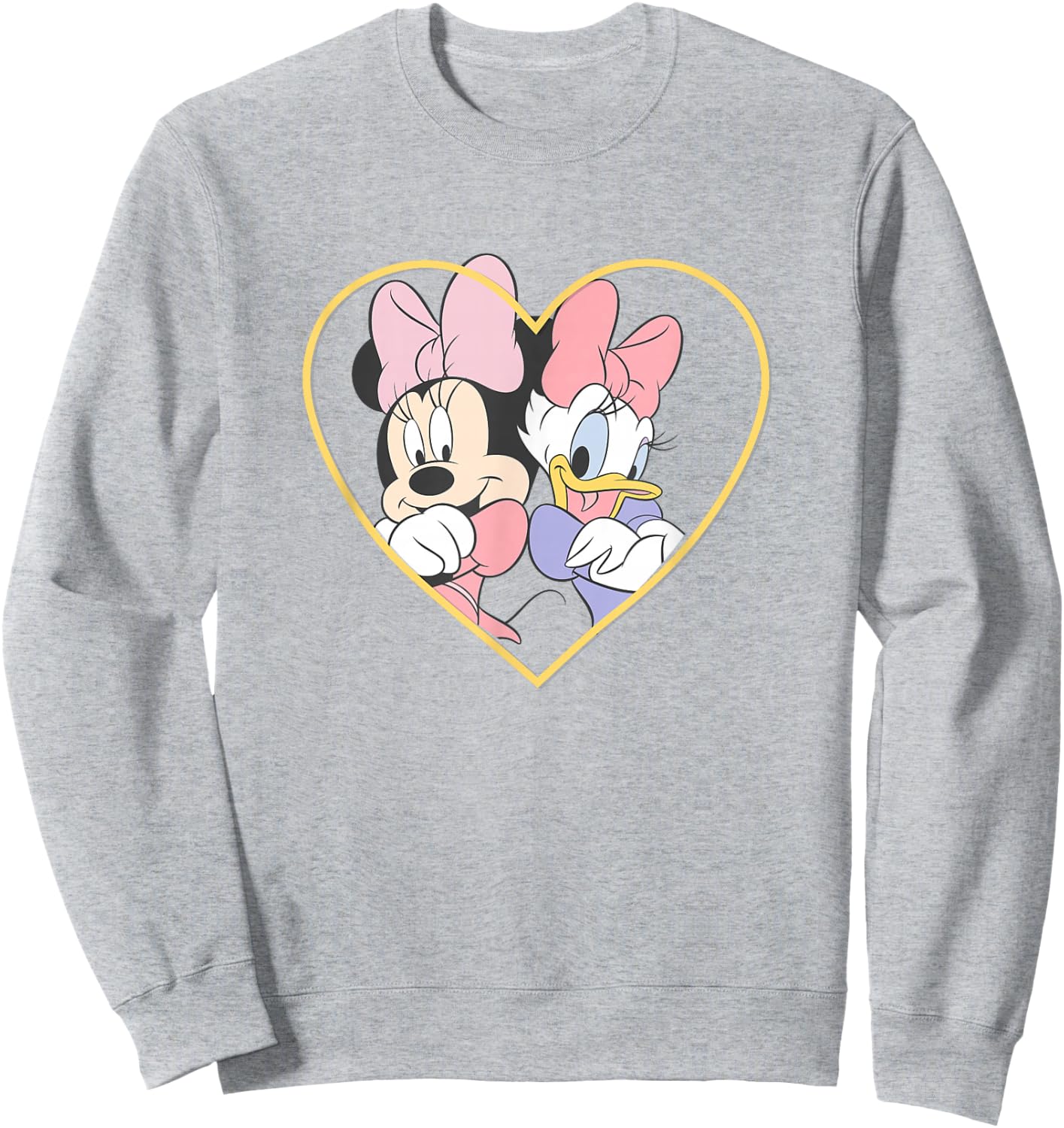 Disney Mickey and Friends Minnie Daisy Friendship Heart Logo Sweatshirt - Sweatshirt | Ash