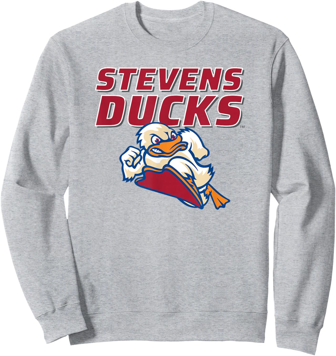 Stevens Institute of Technology Stevens Ducks Logo Sweatshirt - Sweatshirt | Ash