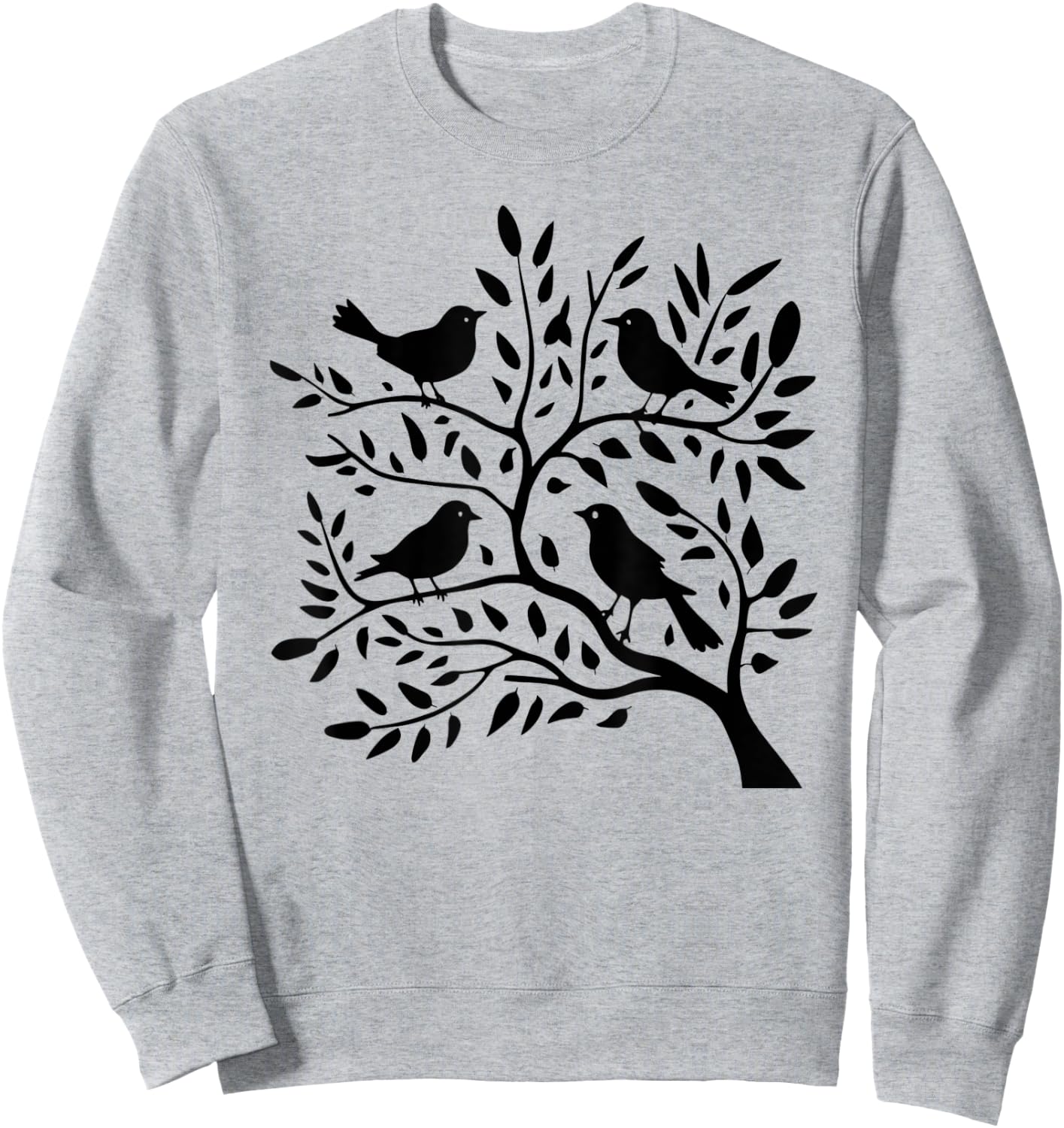 Birds On A tree Branch Birding Bird Watching Bird Shirt Sweatshirt - Sweatshirt | Ash