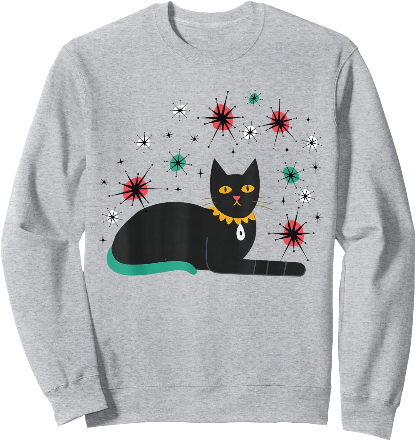 Retro Cat Midcentury Atomic Age 1950s Mid Century Sweatshirt - Sweatshirt | Ash