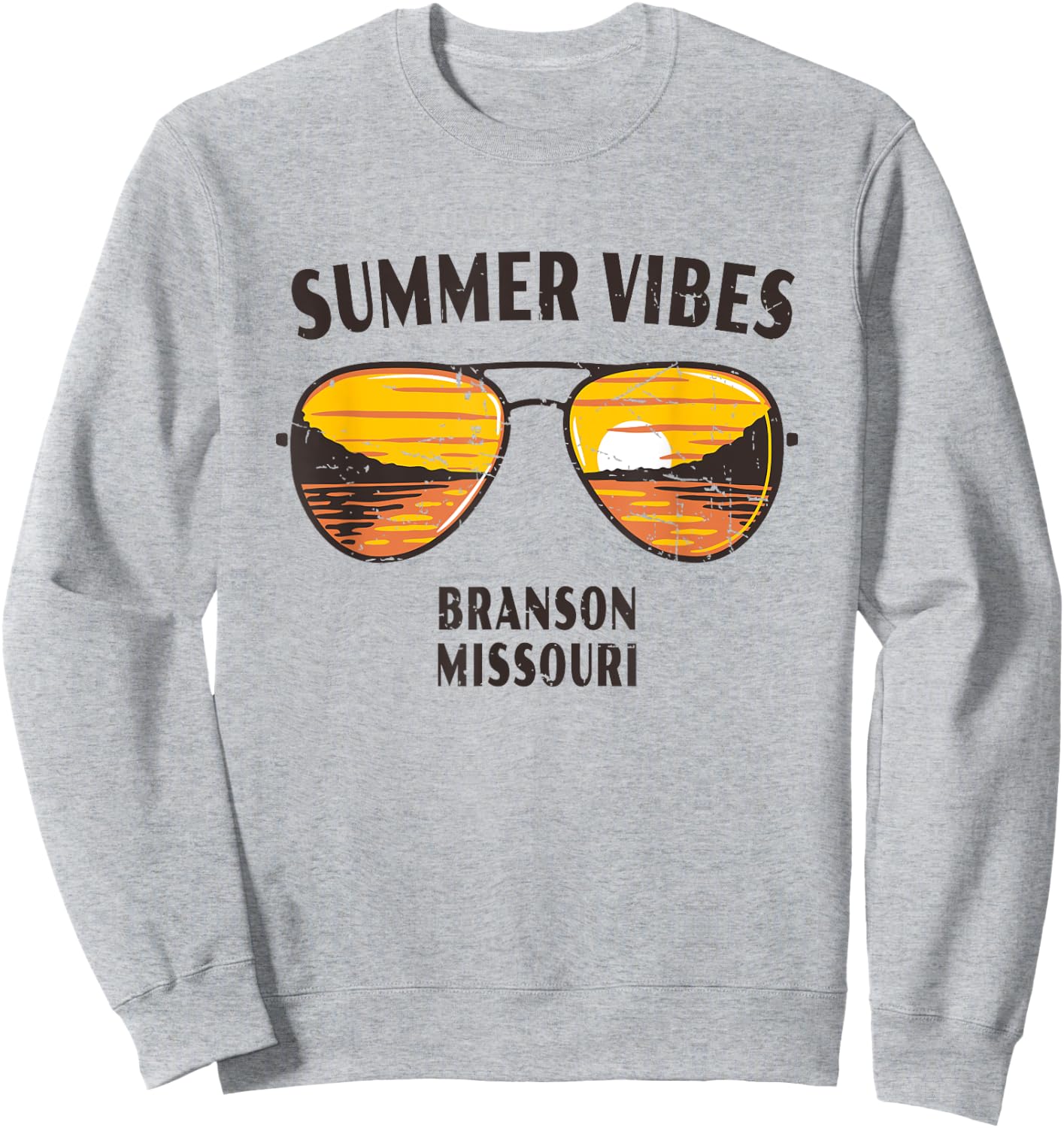 Summer Vibes Branson MO Souvenir Sweatshirt - Sweatshirt | Ash