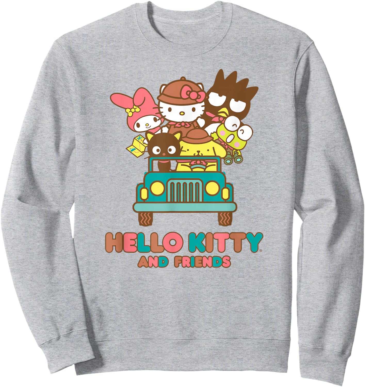Hello Kitty and Friends Adventure Awaits Sweatshirt - Sweatshirt | Ash