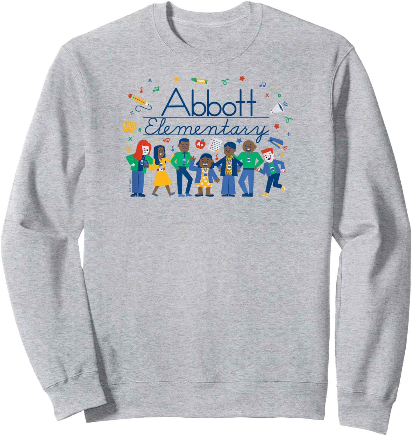Abbott Elementary - Character Cast Lineup Sweatshirt - Sweatshirt | Ash