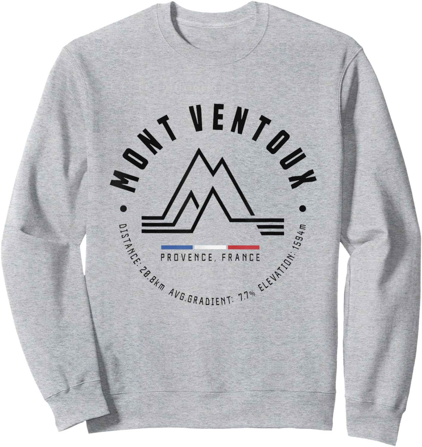 Mont Ventoux Mountain Pass France Cycling Racing Bike Sweatshirt - Sweatshirt | Ash