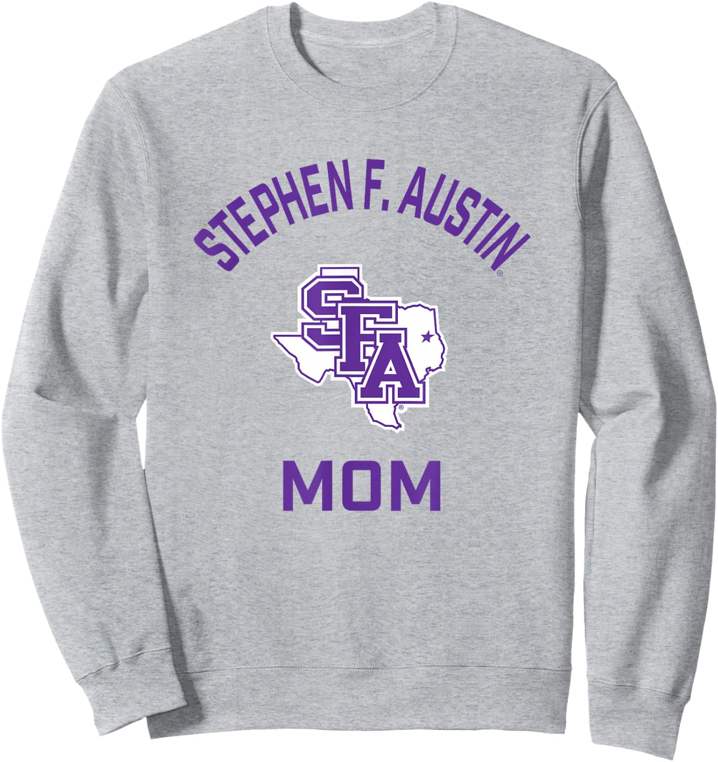 Stephen F. Austin State Lumberjacks Arched Mom Sweatshirt - Sweatshirt | Ash