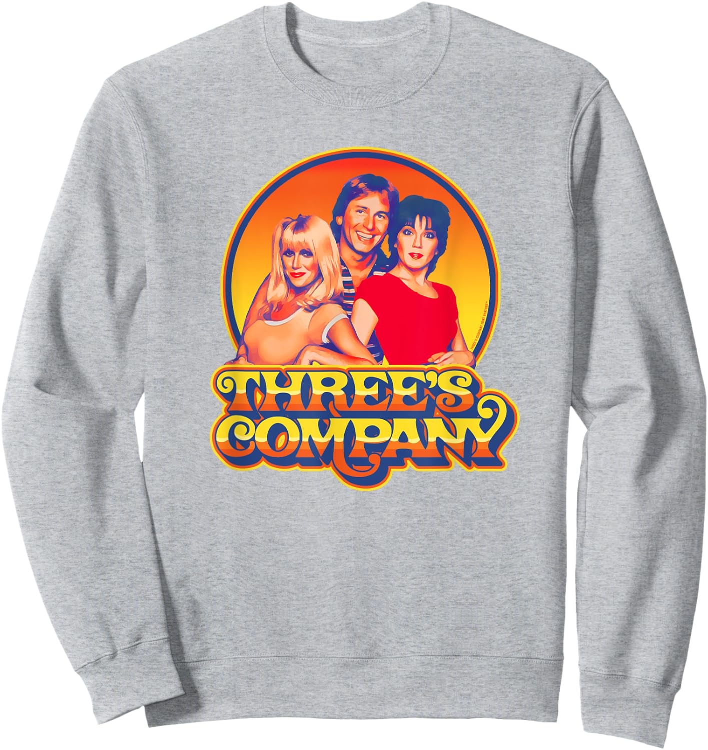 Three's Company 1980's Sunset Retro Jack Jan & Chrissy Sweatshirt - Sweatshirt | Ash