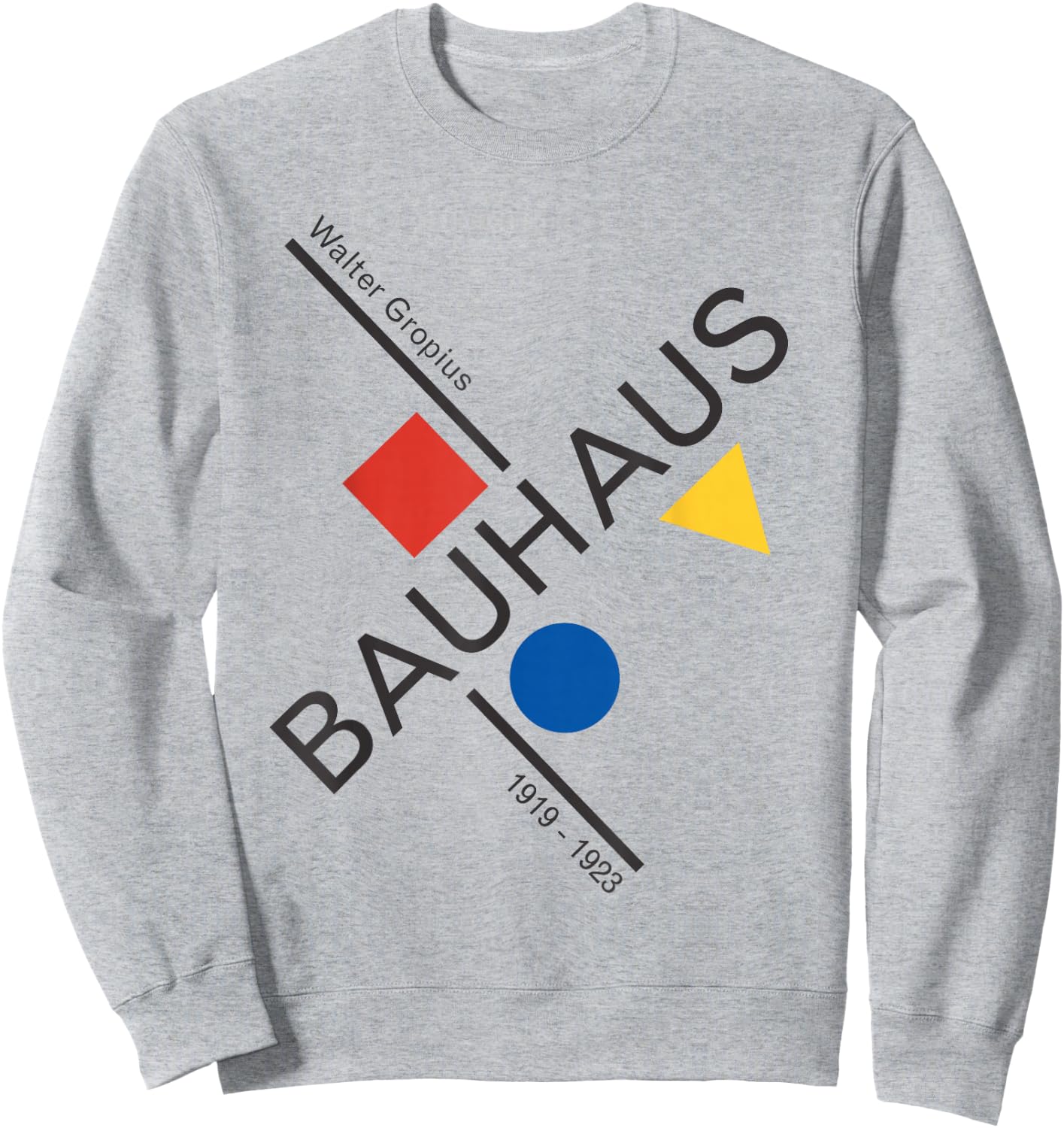 Bauhaus Movement T Shirt, 1923 Architecture Artwork Sweatshirt - Sweatshirt | Ash