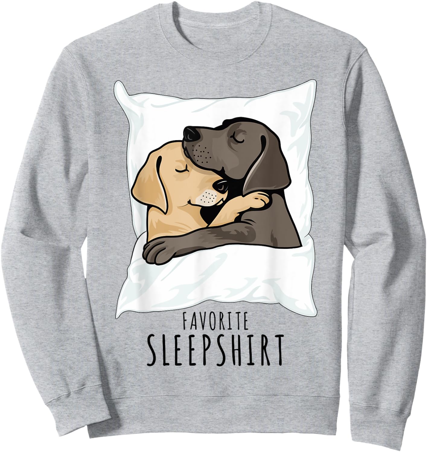 Retriever Couples Pajama Dogs Favourite Sleepshirt Sweatshirt - Sweatshirt | Ash