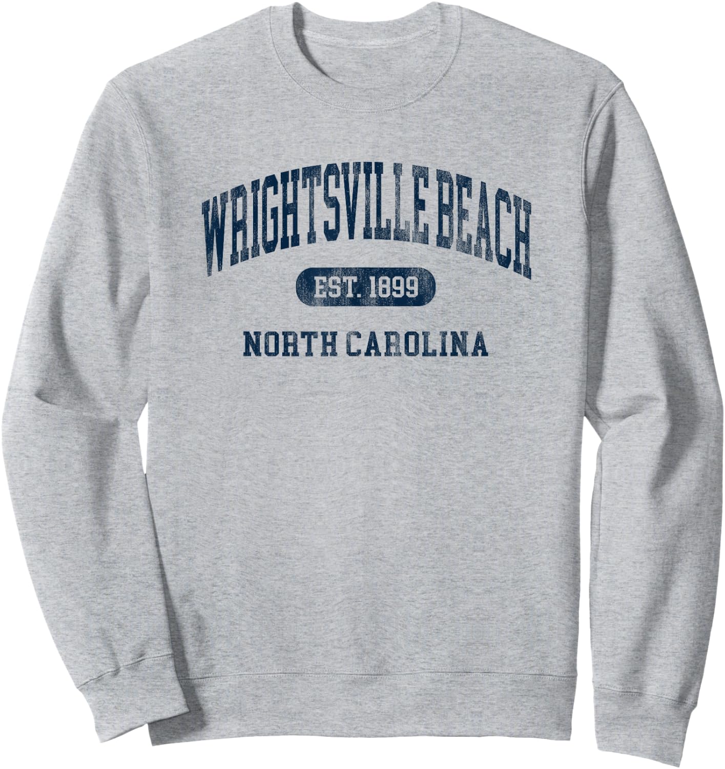 Vintage Wrightsville Beach North Carolina Vacation Souvenir Sweatshirt - Sweatshirt | Ash