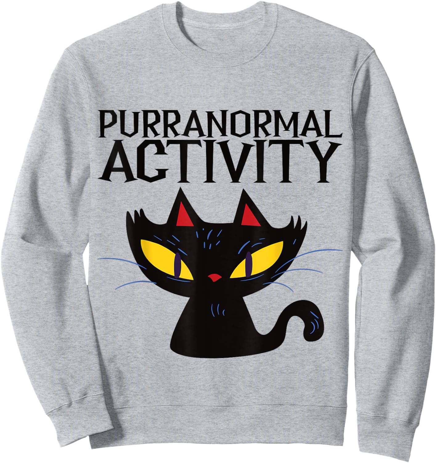 Purranormal Activity Halloween Design Sweatshirt - Sweatshirt | Ash
