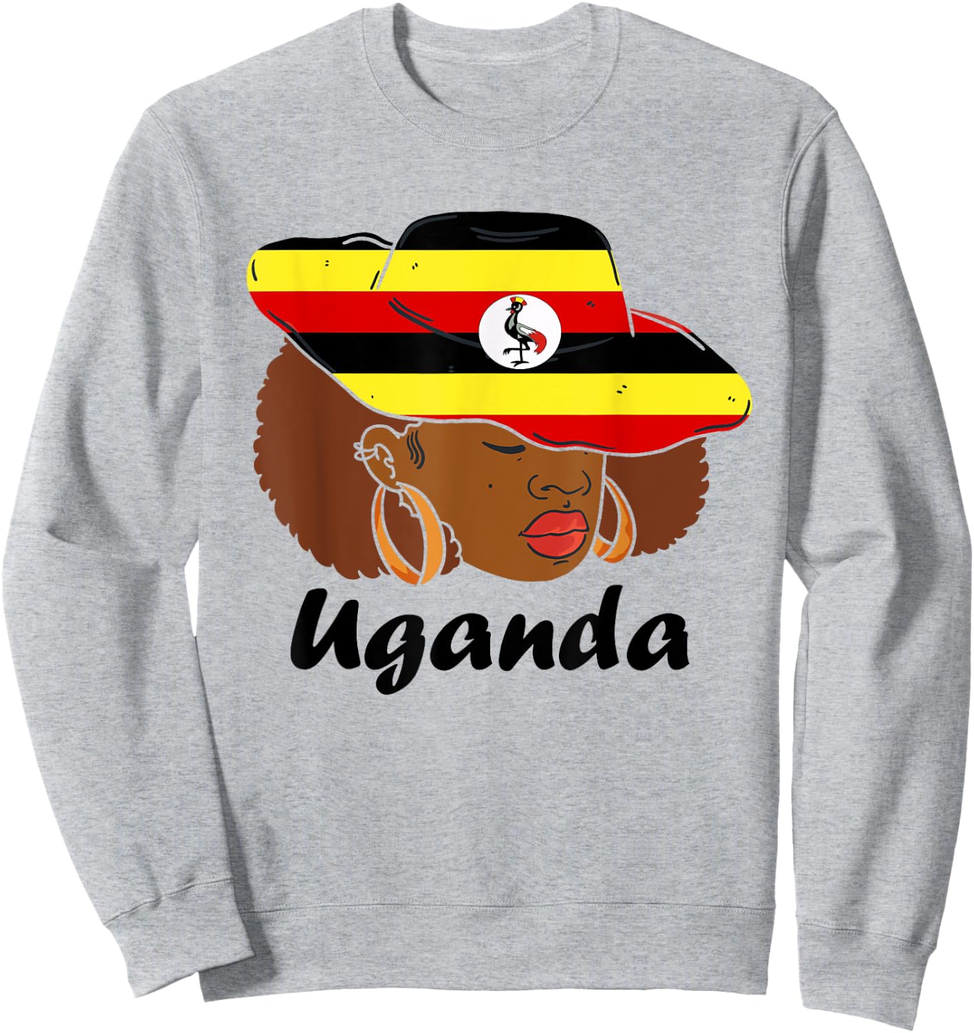 Uganda Woman Ugandan Pride Ugandan Flag Ugandan Roots Sweatshirt - Sweatshirt | Ash
