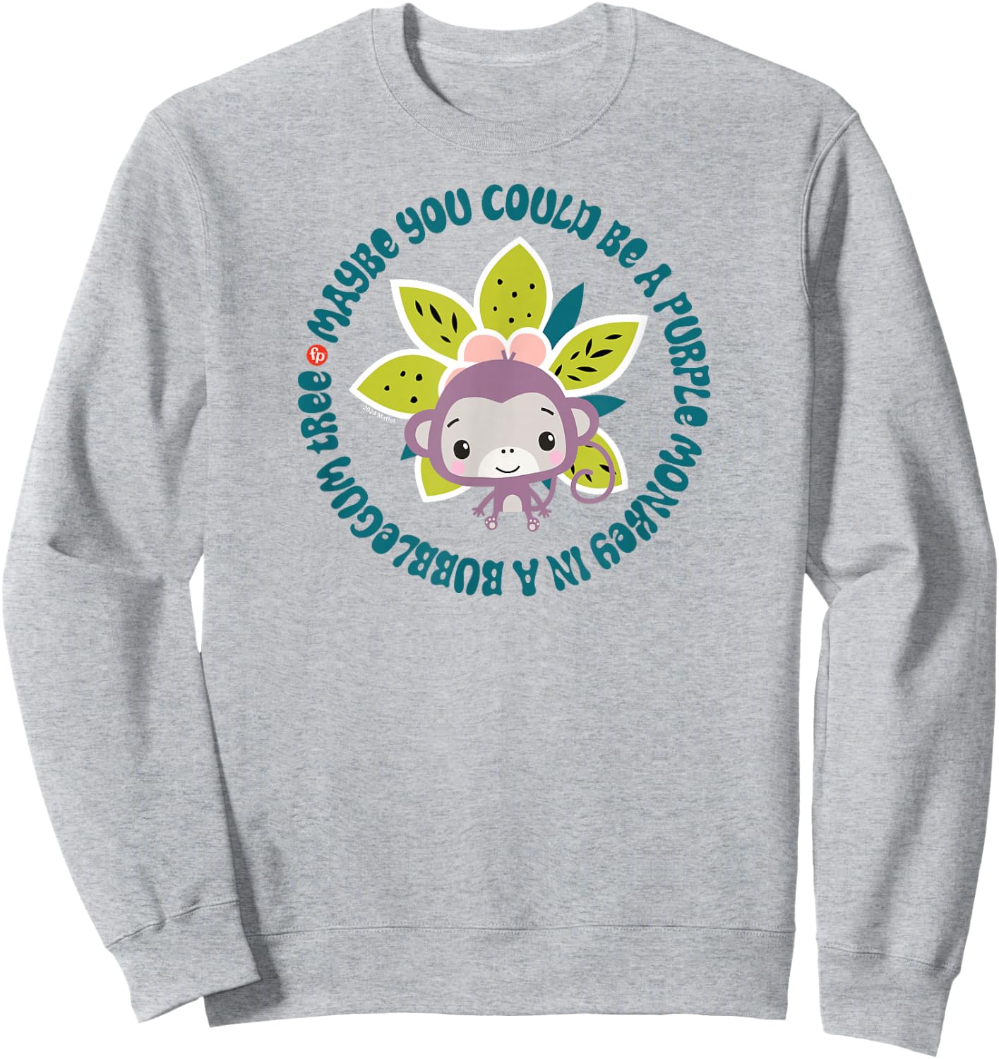 Fisher-Price - Could Be A Purple Monkey In A Bubblegum Tree Sweatshirt - Sweatshirt | Ash