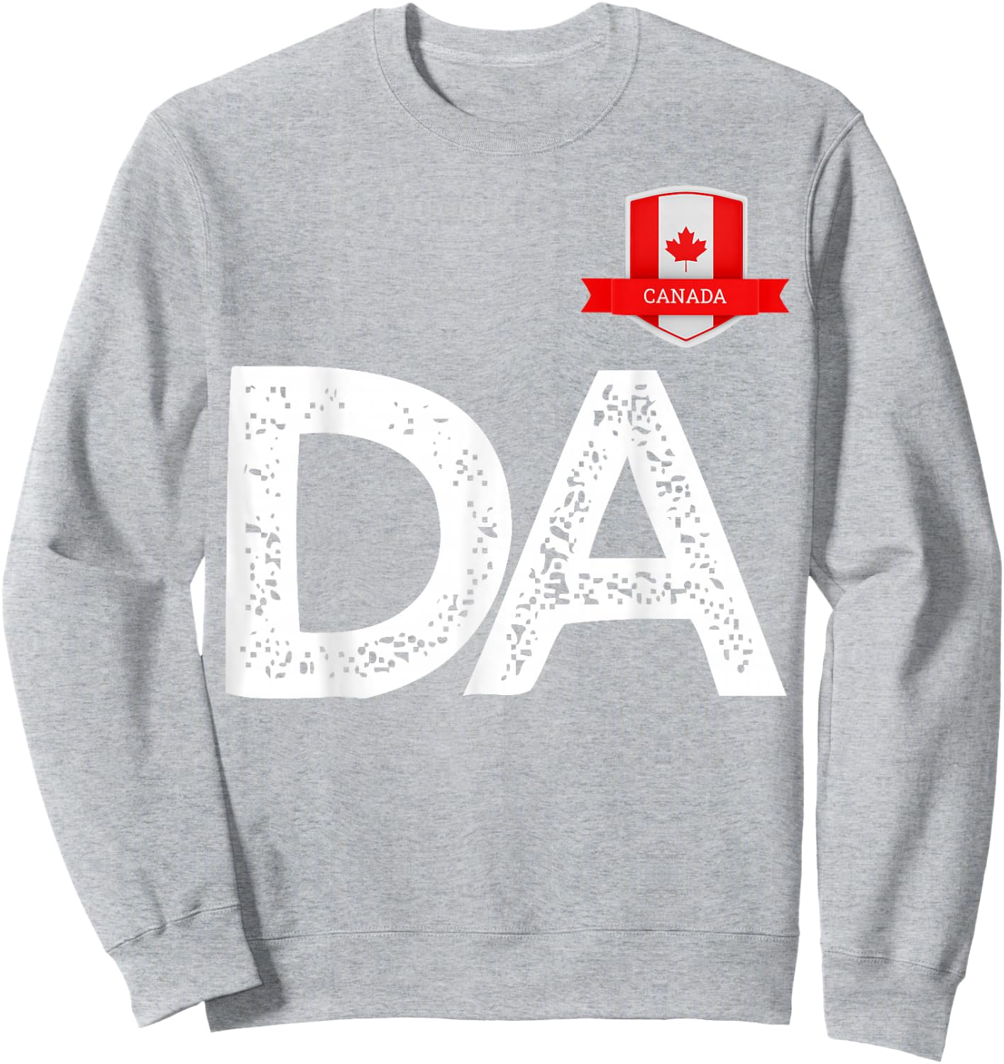 Canada Human-Flag D and Letter A Canadian Sweatshirt - Sweatshirt | Ash