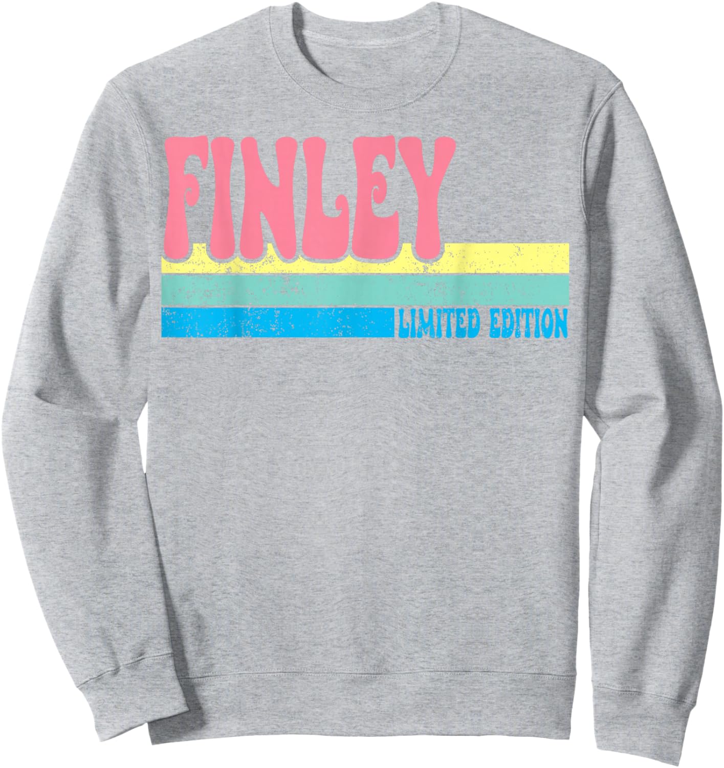 FINLEY Name Personalized Cute Idea Groovy Women FINLEY Sweatshirt - Sweatshirt | Ash