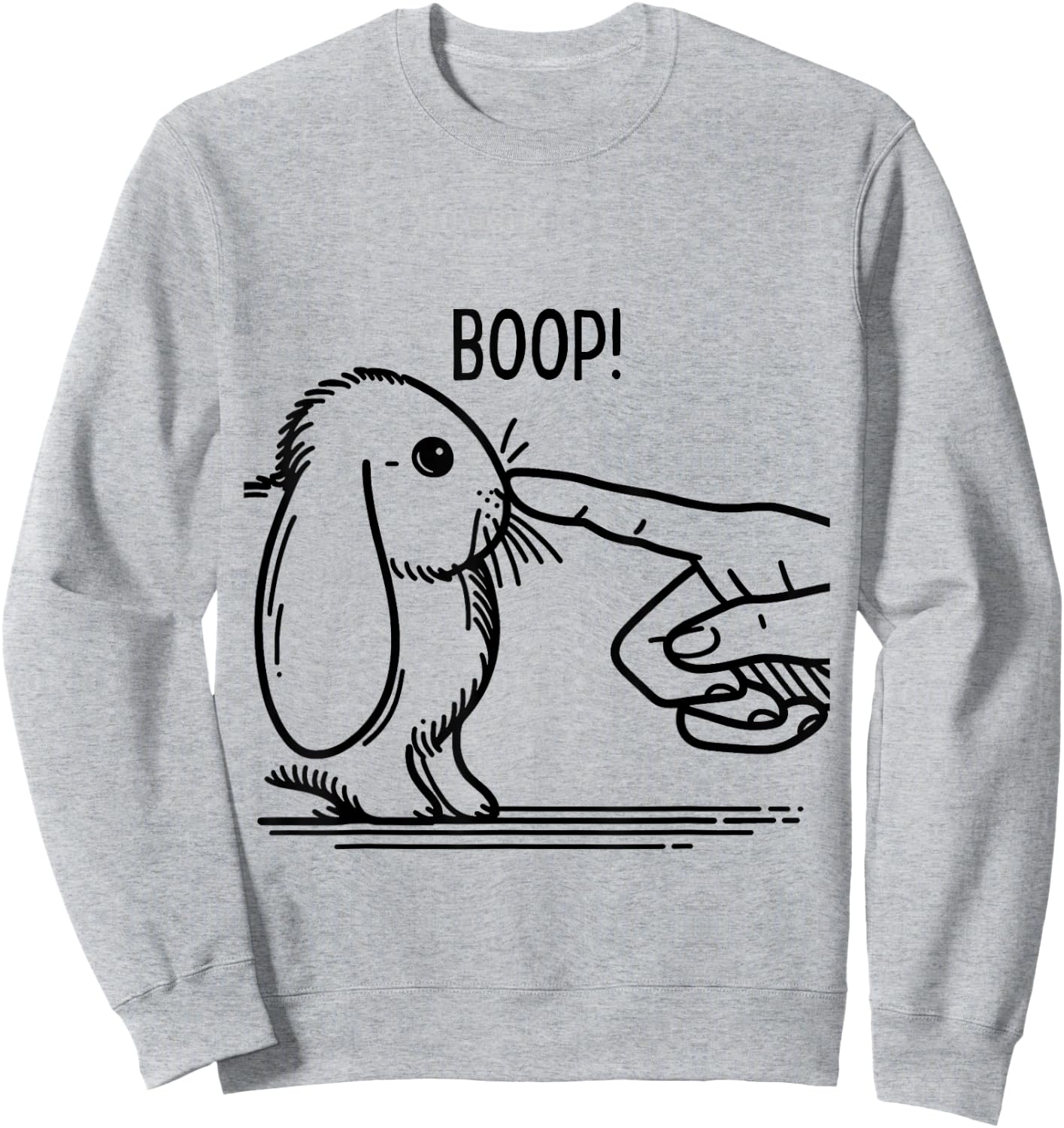 Boop Holland Lop Rabbit Men Women Kids Bunny Lover Sweatshirt - Sweatshirt | Ash