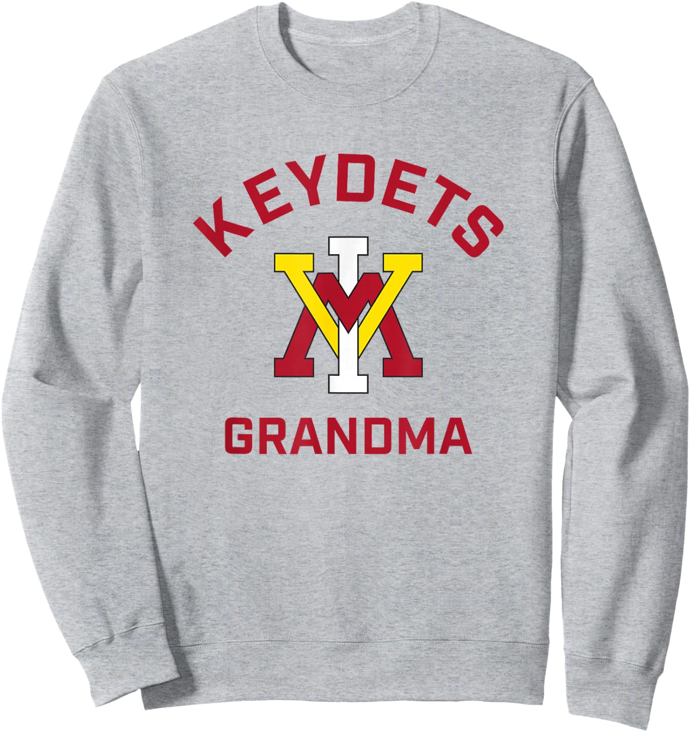 Campus Lab VMI Keydets Arched Grandma - Men's Grey Classic Fit Short Sleeve Cotton 100% - Small Sweatshirt - Sweatshirt | Ash