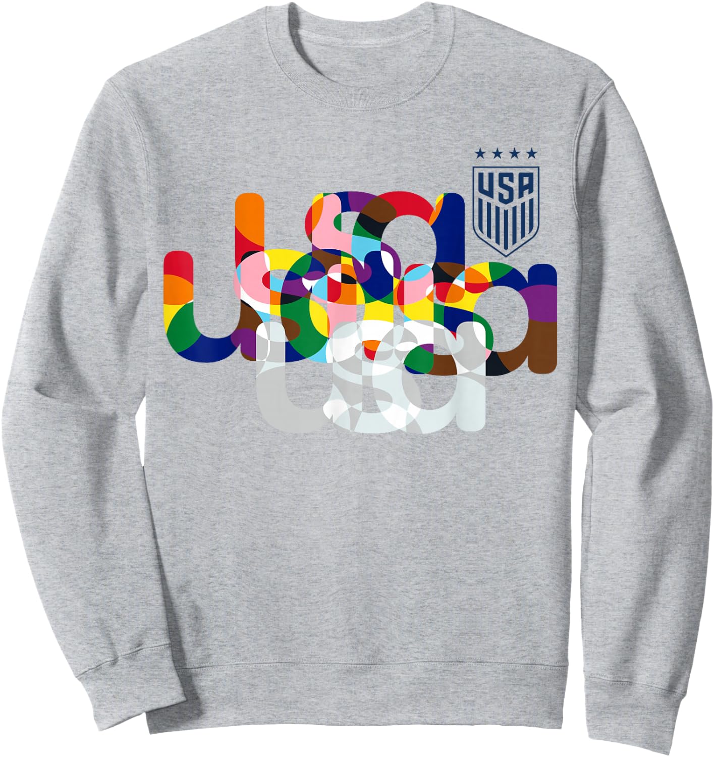 Officially Licensed U.S. Soccer USA Pride Sweatshirt - Sweatshirt | Ash
