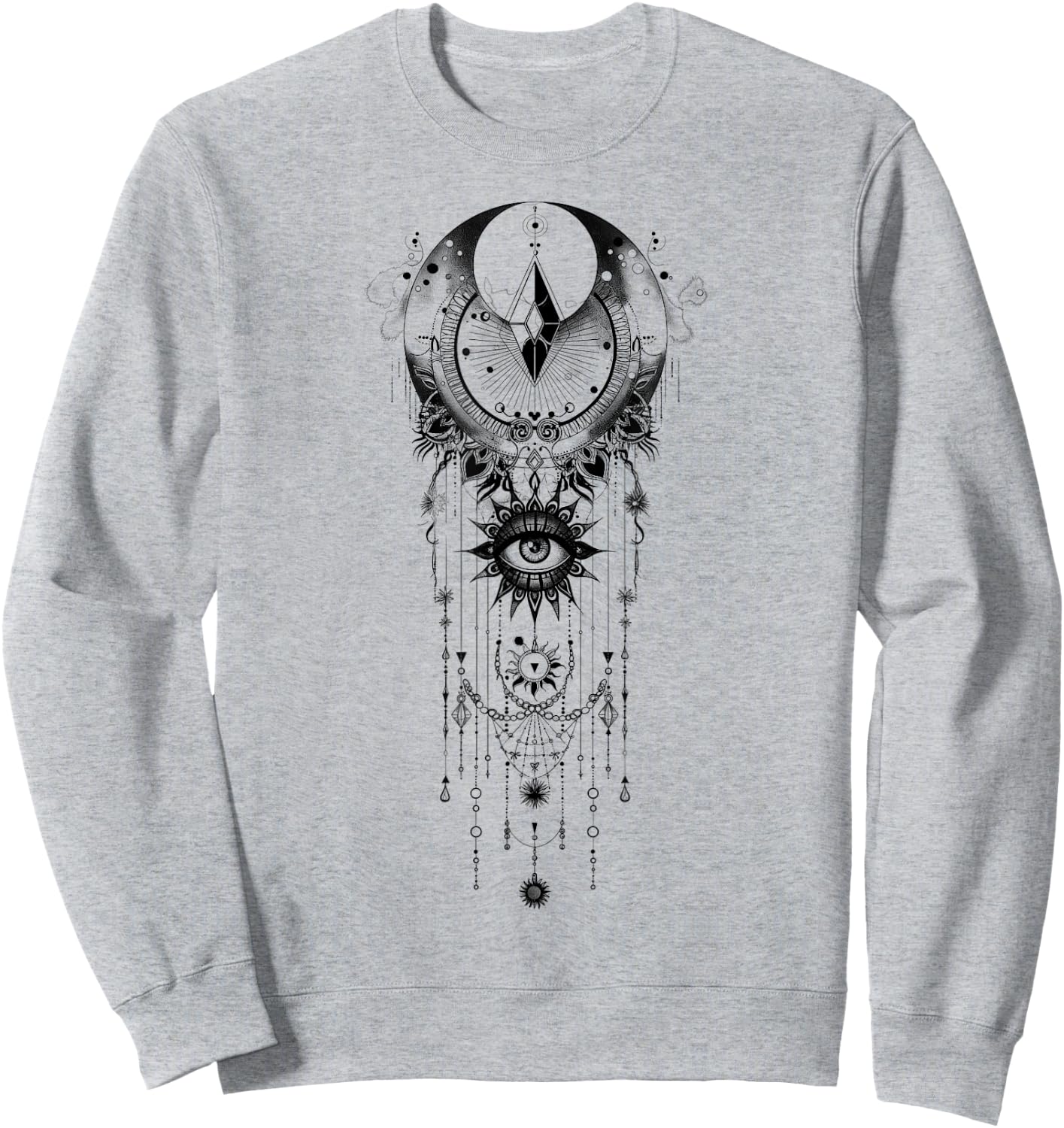 Celestial and Mystical Moon Goth Sweatshirt - Sweatshirt | Ash