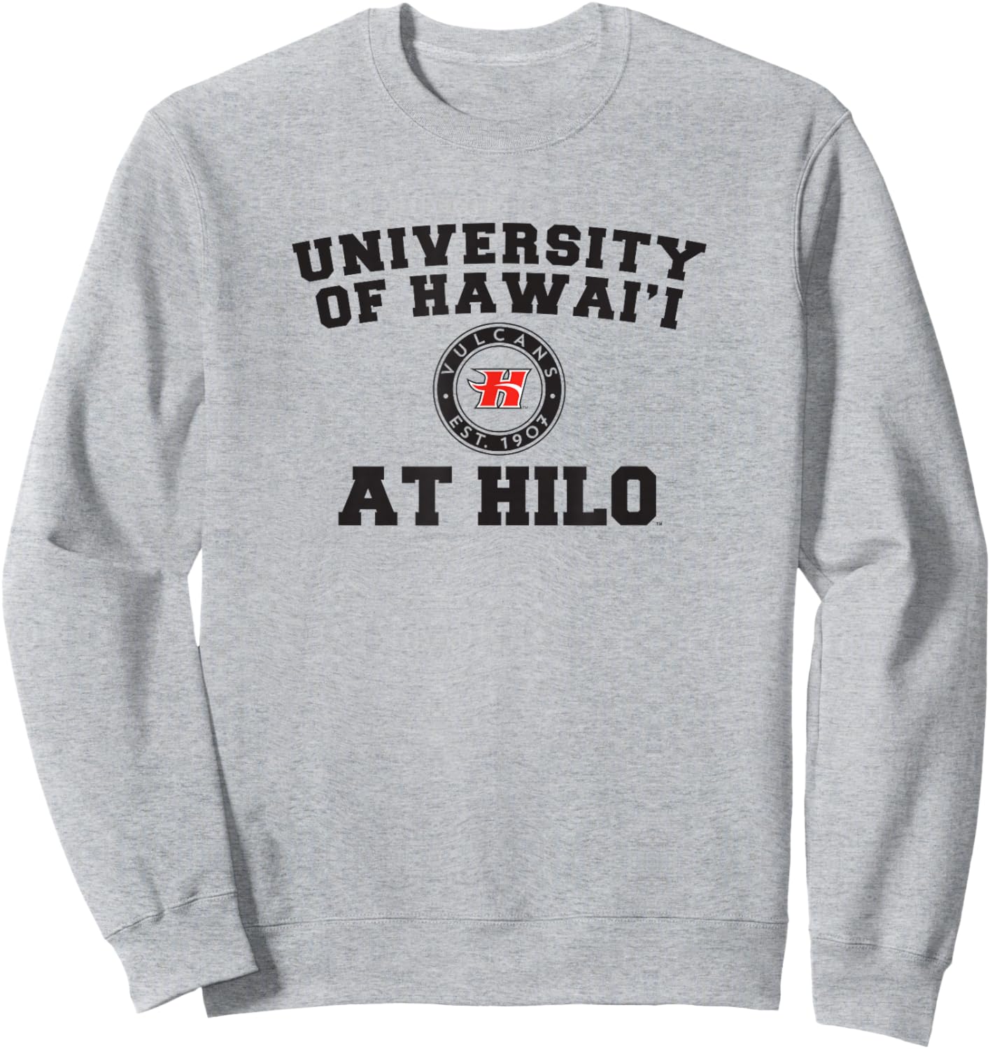 University of Hawaii at Hilo Vulcans Circle Logo Sweatshirt - Sweatshirt | Ash