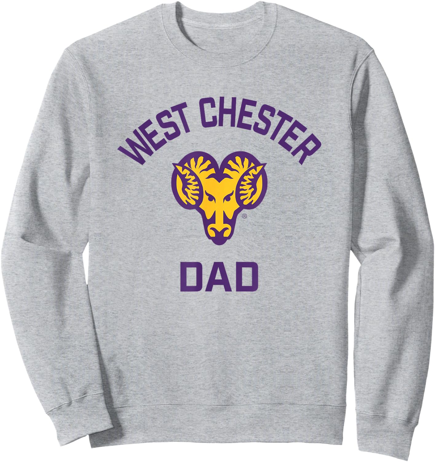 West Chester University Golden Rams Arched Dad Sweatshirt - Sweatshirt | Ash