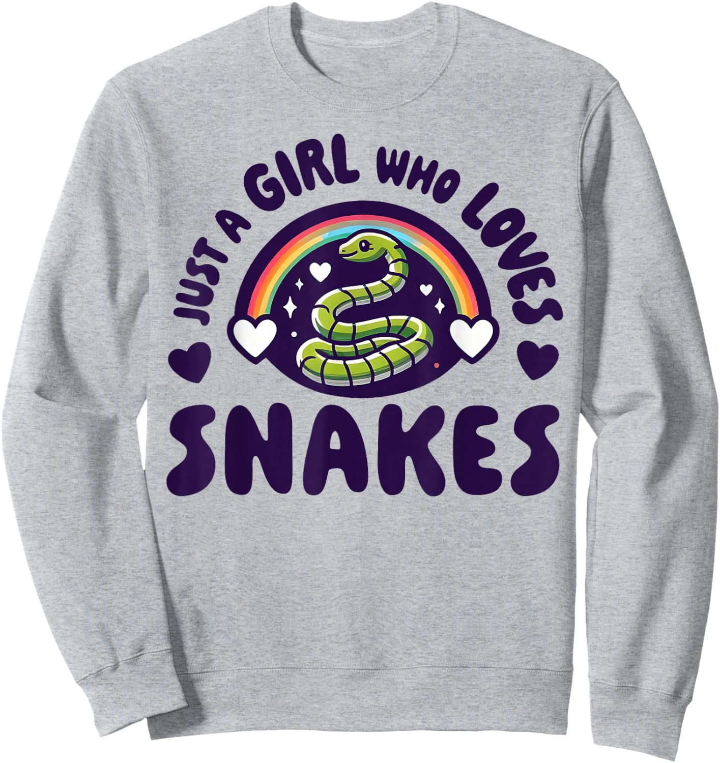 Snake Girl - Snake Women - I Love My Snake Sweatshirt - Sweatshirt | Ash