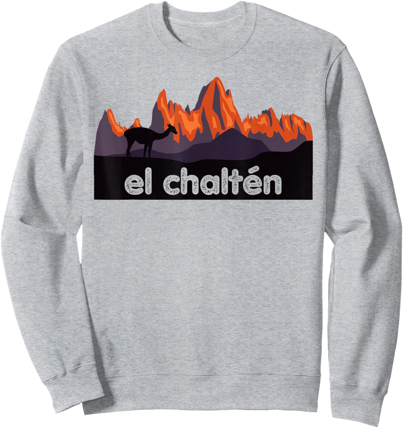 Mt. FITZ ROY Mountain Range, EL CHALTEN Sweatshirt - Sweatshirt | Ash