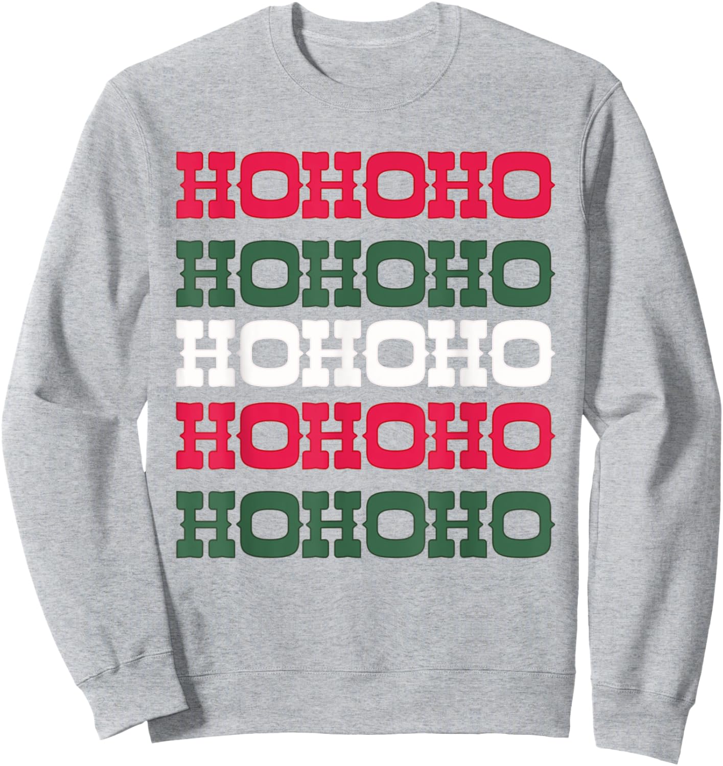 Western Aesthetic Christmas Red White Green Hohoho Sweatshirt - Sweatshirt | Ash