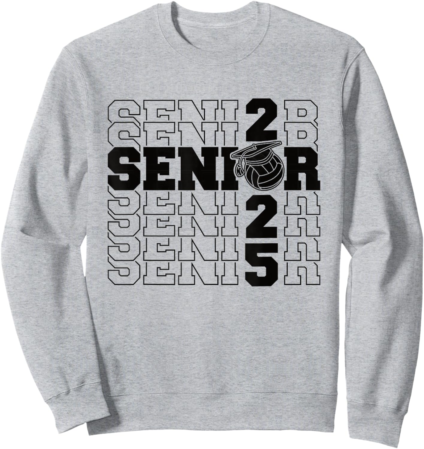 Class of 2025 Volleyball Senior Night Sweatshirt - Sweatshirt | Ash