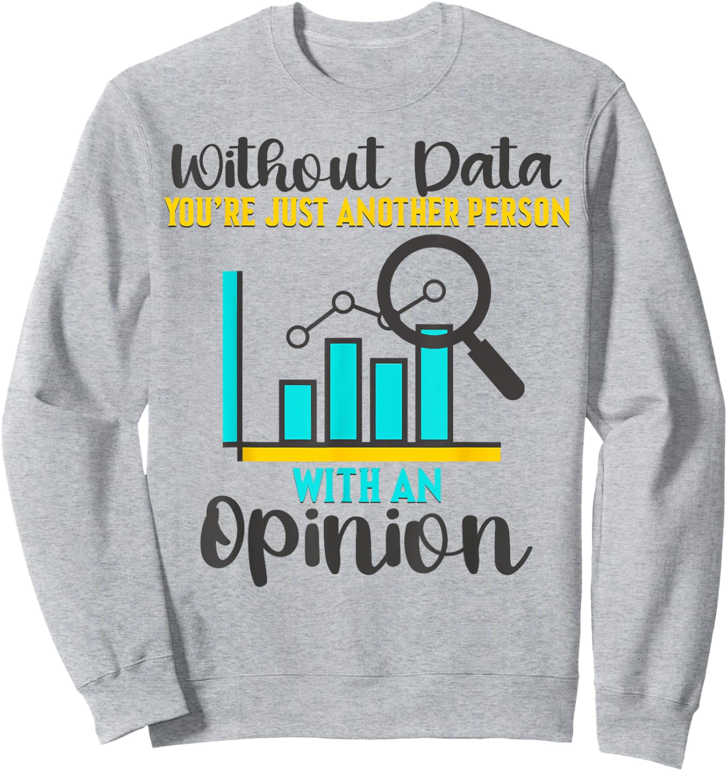 Without Data, You're Just Another Person With An Opinion Sweatshirt - Sweatshirt | Ash