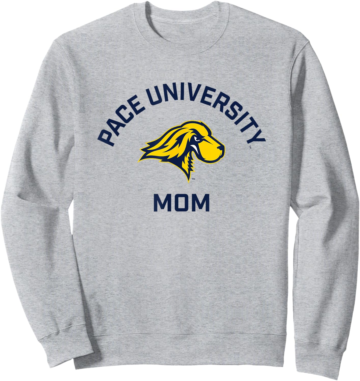 Pace University Setters Arched Mom Sweatshirt - Sweatshirt | Ash