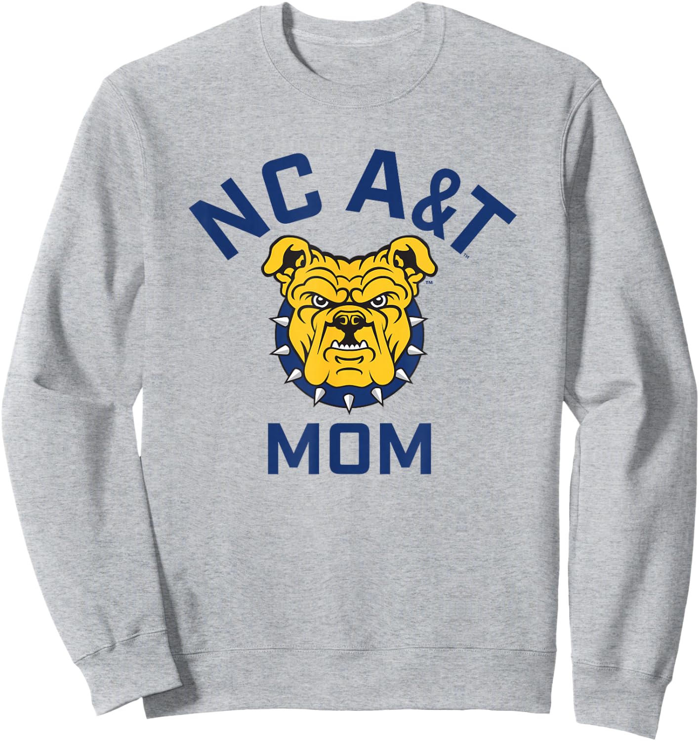 North Carolina A&T State University Aggies Arched Mom Sweatshirt - Sweatshirt | Ash