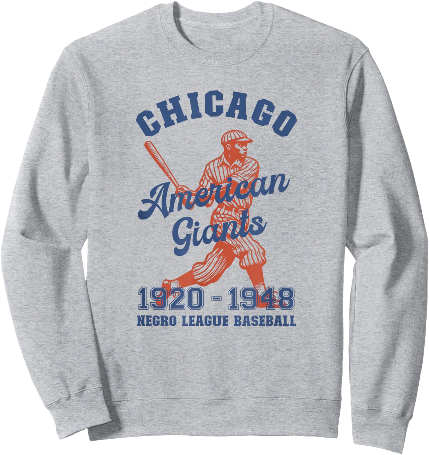 Vintage Negro League Baseball Chicago Illinois Sweatshirt - Sweatshirt | Ash