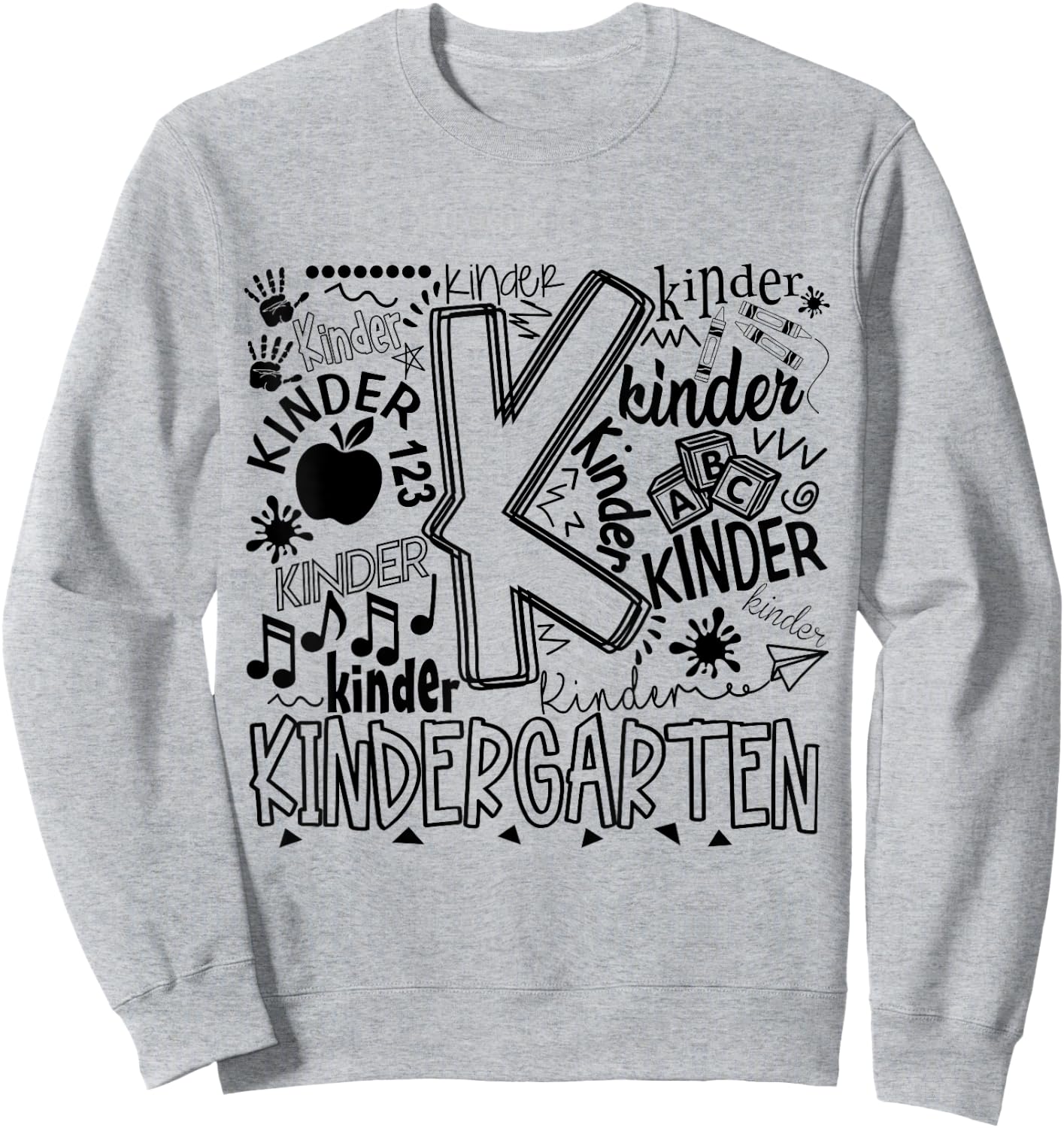 Nursery Typography Back To School Gift Sweatshirt - Sweatshirt | Ash