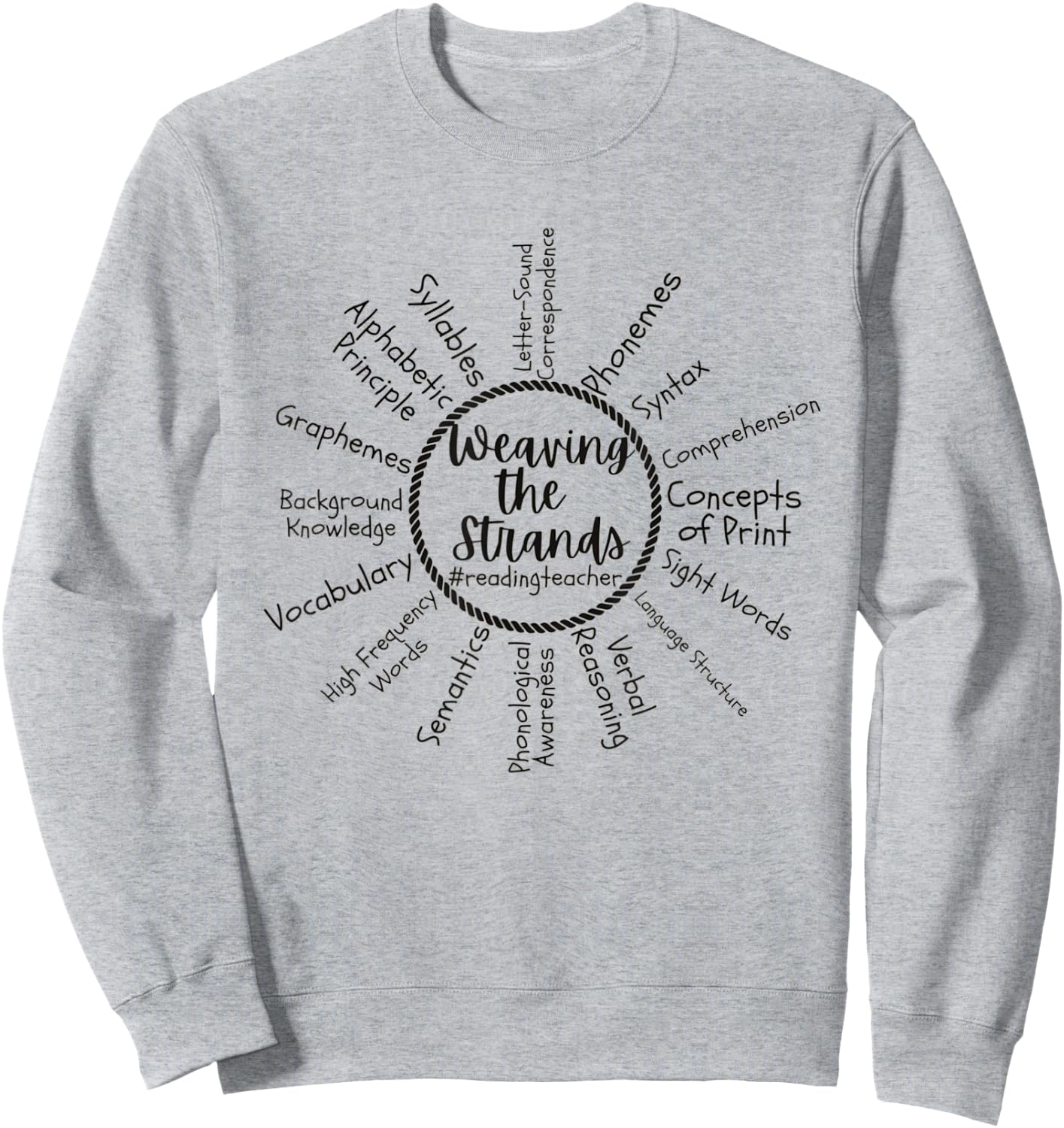 Science of Reading Teacher Phonics Reading Interventionist Sweatshirt - Sweatshirt | Ash
