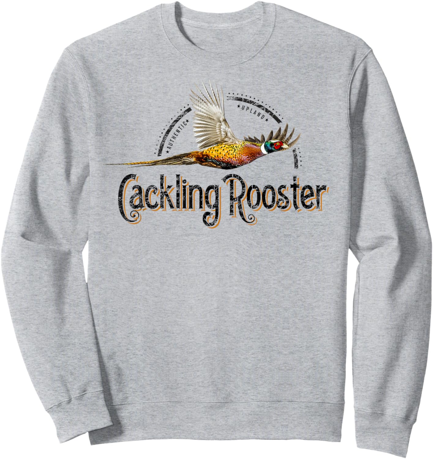 Pheasant Rooster Ringneck Cackling Upland Bird Hunting Sweatshirt - Sweatshirt | Ash