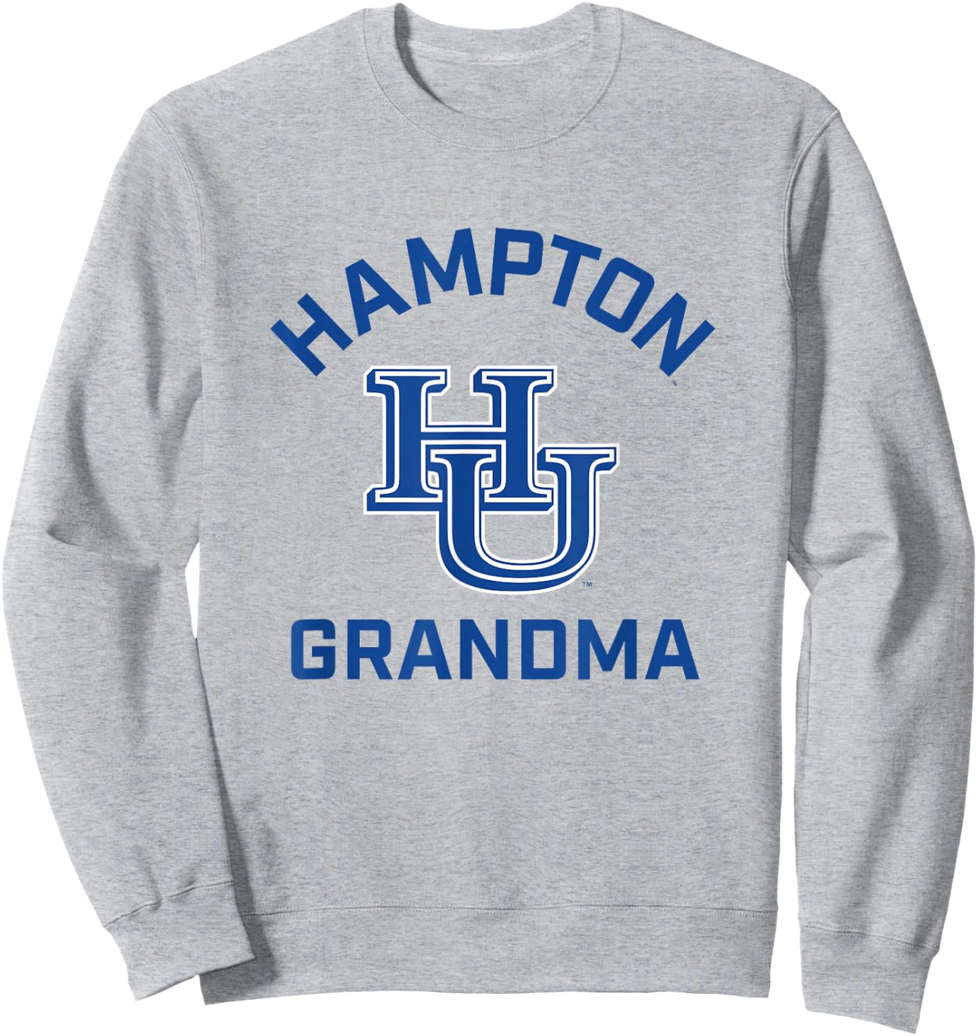 Hampton University Pirates Arched Grandma Sweatshirt - Sweatshirt | Ash