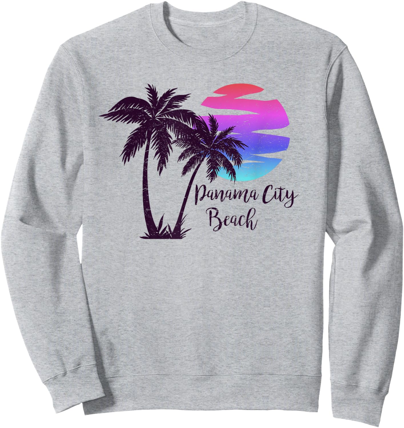 Panama City Beach Florida Spring Break Vacation Graphic Sweatshirt - Sweatshirt | Ash