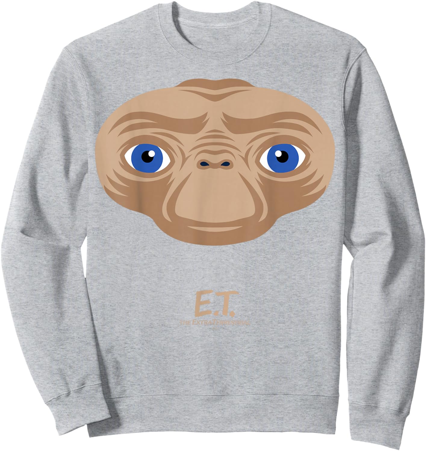 E.T. the Extra-Terrestrial Big Face Stylized Sweatshirt - Sweatshirt | Ash