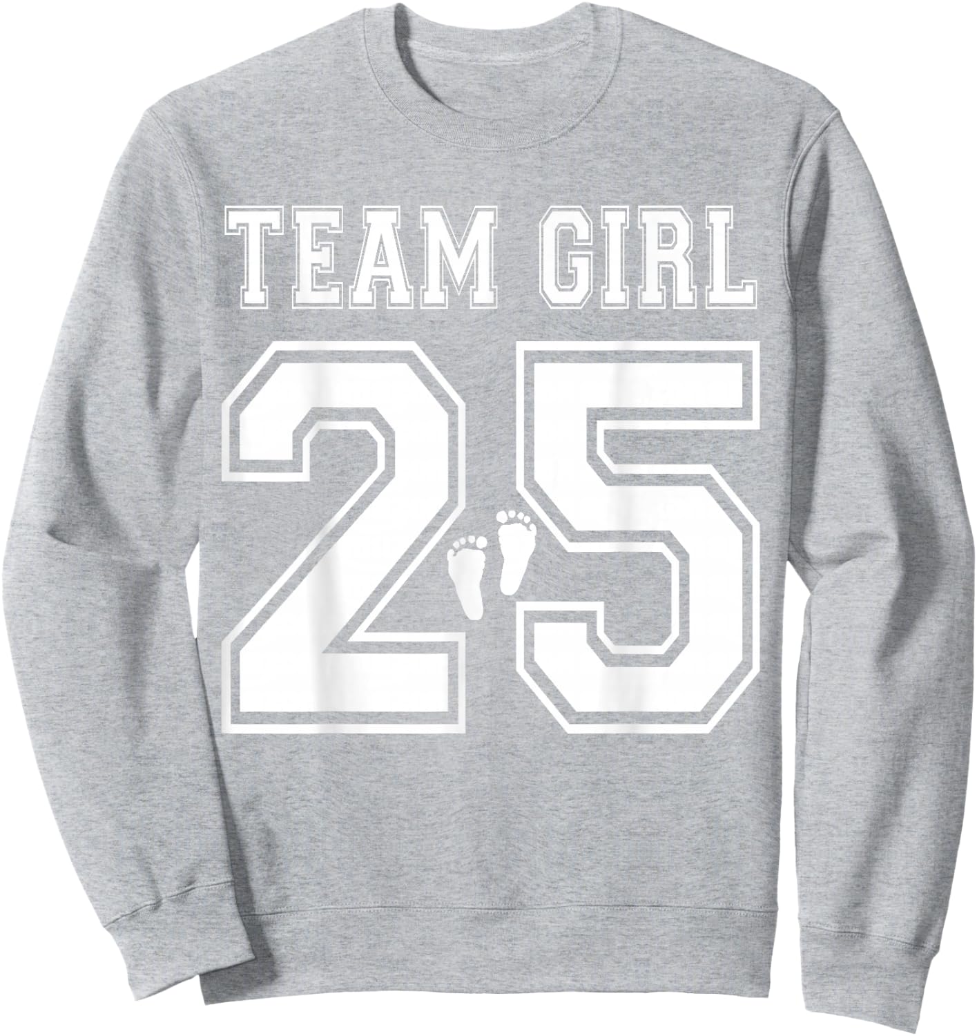 Team Girl 2025 Gender Reveal Girl Baby Shower Adoption Sweatshirt - Sweatshirt | Ash