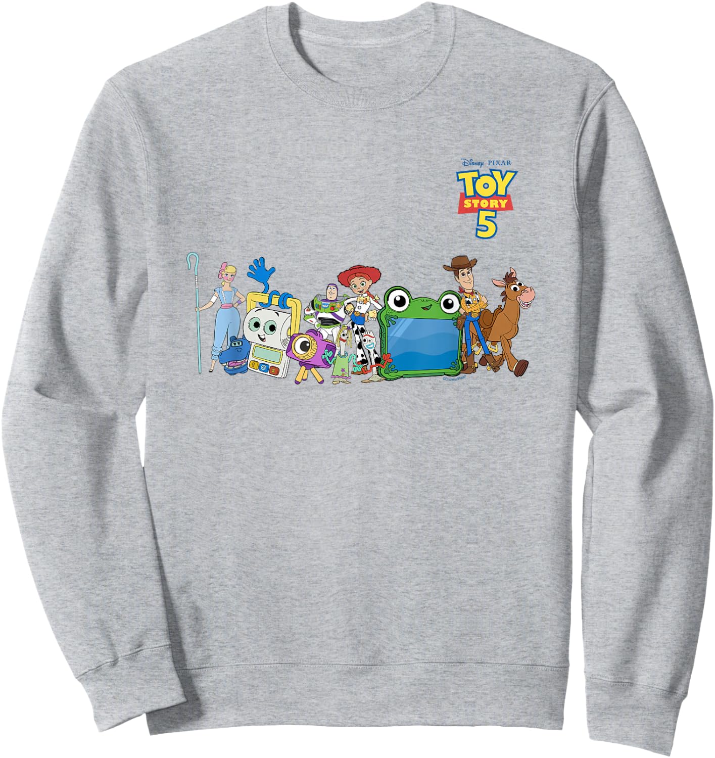 Disney Pixar Toy Story 5 Characters Group Photo Sweatshirt - Sweatshirt | Ash