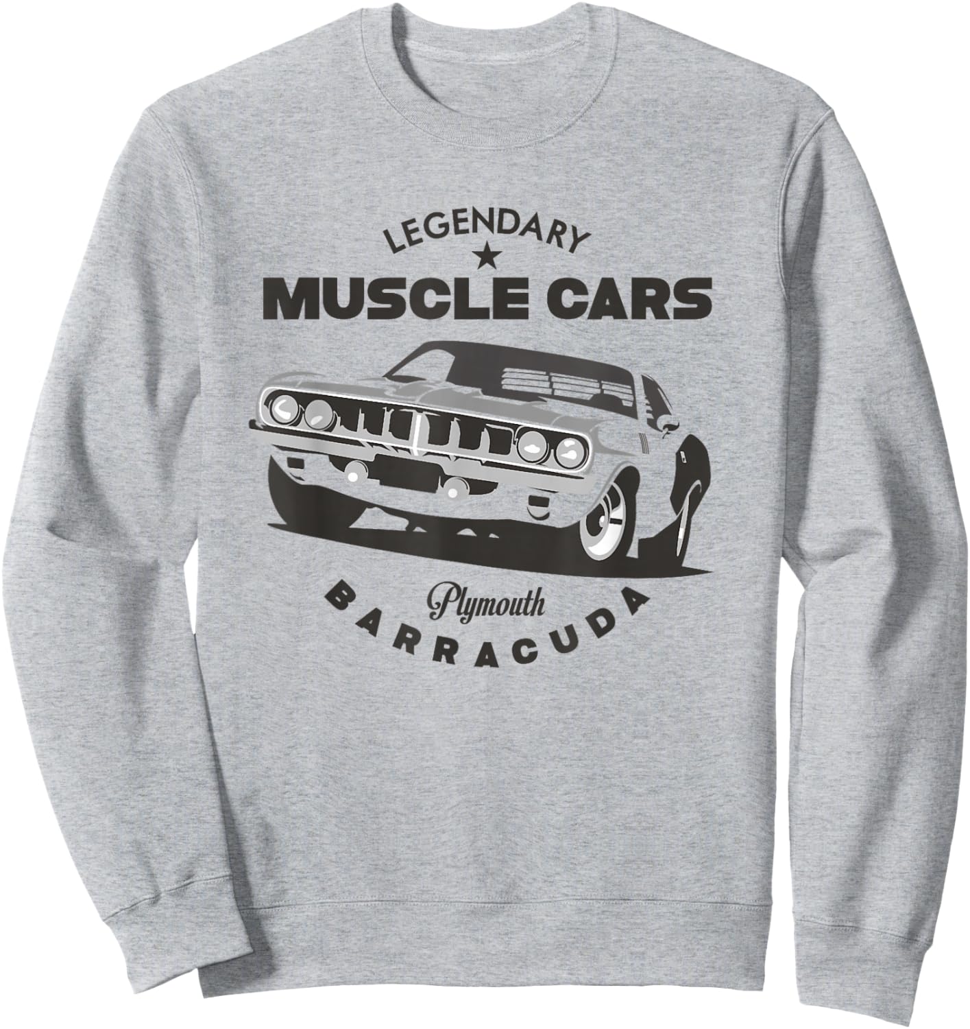 Legendary Muscle Car Barracuda Cuda Classic Vintage 1970s Sweatshirt - Sweatshirt | Ash