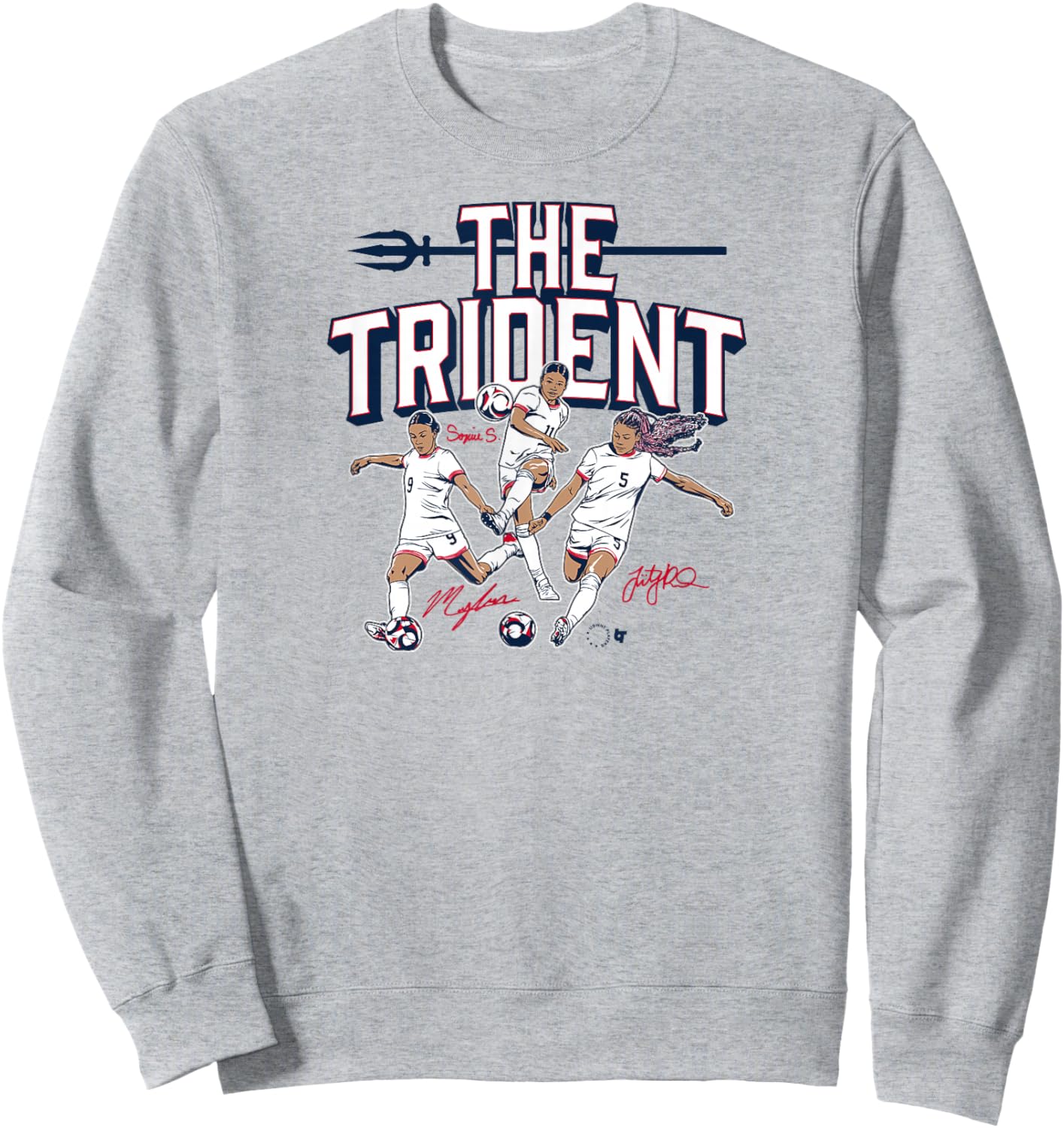 Swanson, Rodman, & Smith - The Trident - USA Women's Soccer Sweatshirt - Sweatshirt | Ash